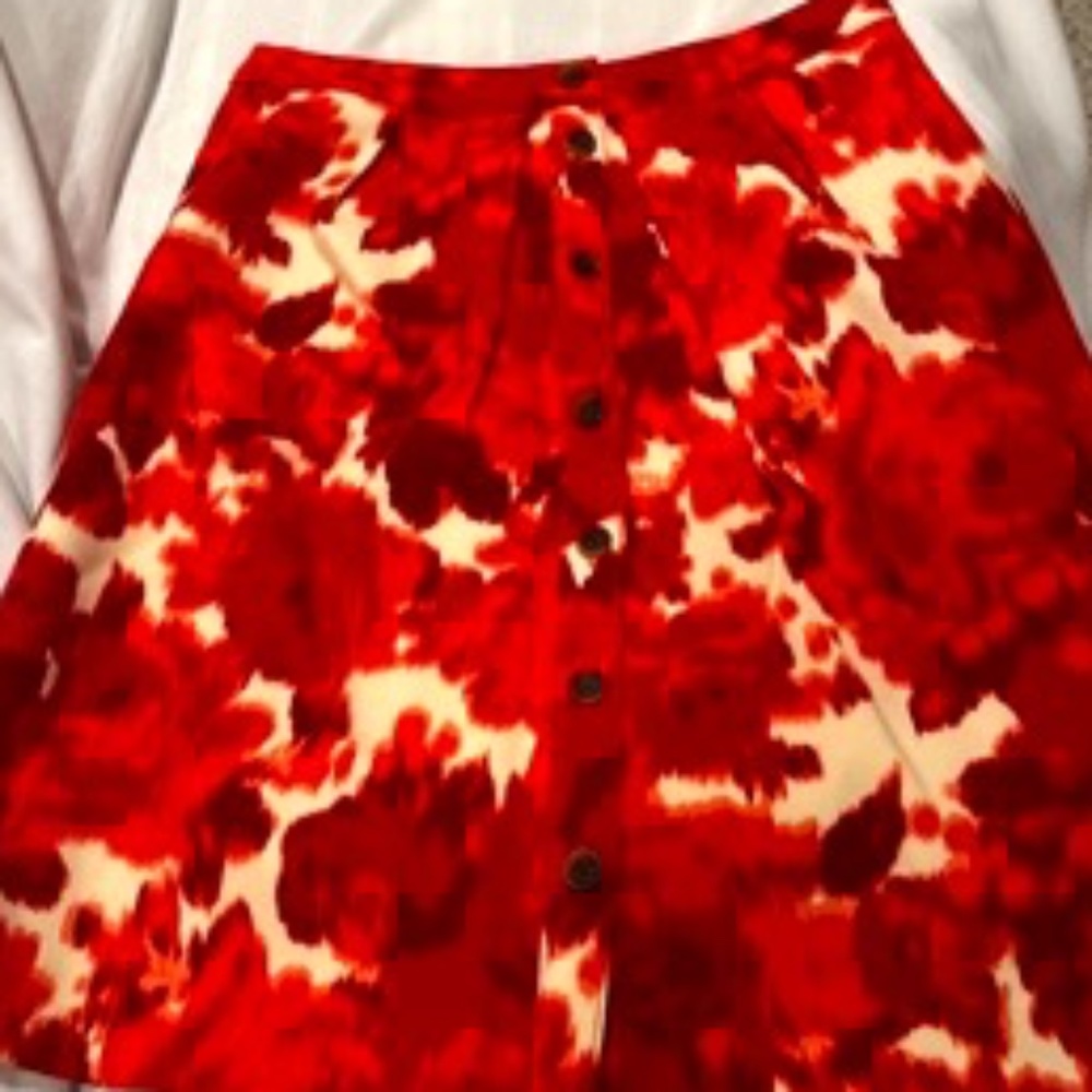 J.Crew Brand New (NWT) Soft Wool Skirt/ Lined Button Front Clouser Sz. 8